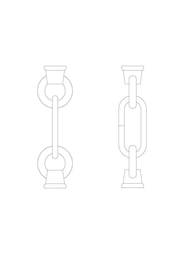 Replacement Chain Link and Loop in Black