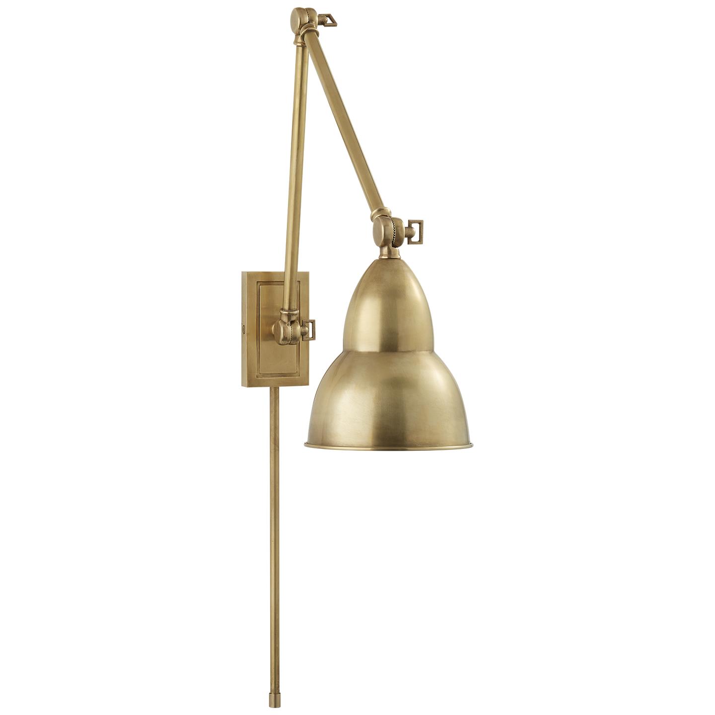 French Library Double Arm Wall Lamp